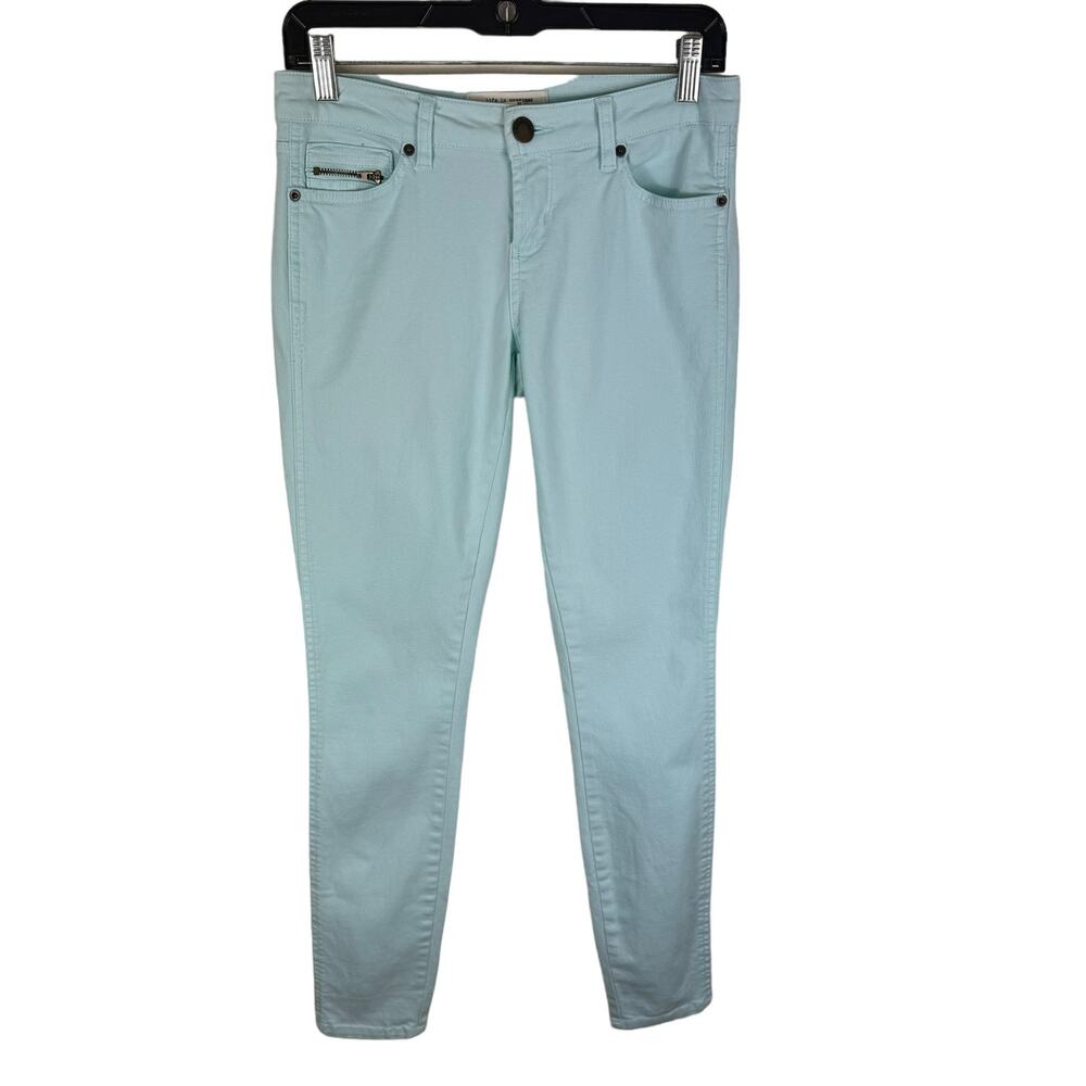 Life In Progress Light Blue Skinny Ankle Fit Low Rise Cotton Denim Jeans Size 26